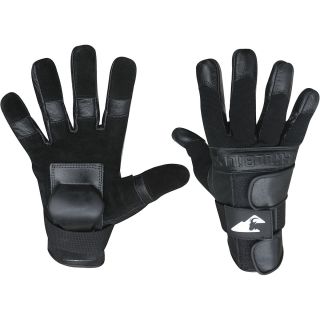 Hillbilly Full Finger Wrist Guard Gloves   Size Large, Black (27073)