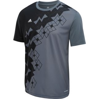 adidas Mens Predator ClimaLite Short Sleeve T Shirt   Size 2xl, Lead/black