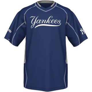 MAJESTIC ATHLETIC Mens New York Yankees Fast Action V Neck T Shirt   Size