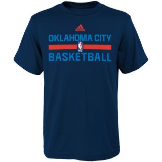 adidas Youth Oklahoma City Thunder Practice Short Sleeve T Shirt   Size Small