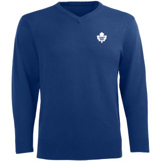 Antigua Mens Toronto Maple Leafs Ambassador Knit V Neck Sweater   Size