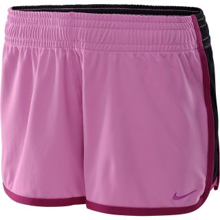 NIKE Womens 3.5 Fly Knit Shorts   Size Large, Red Violet/black