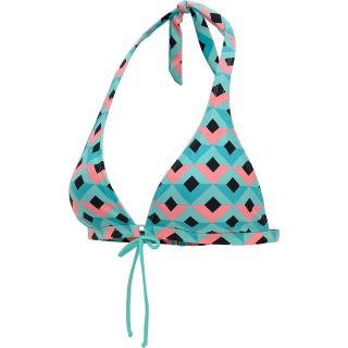 BODY GLOVE Womens Cubism Halter Swimsuit Top   Size Small, Lagoon