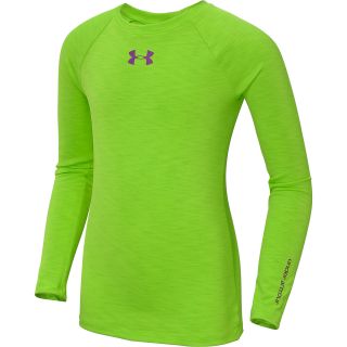 UNDER ARMOUR Girls Evo ColdGear Fitted Crew Long Sleeve T Shirt   Size Large,