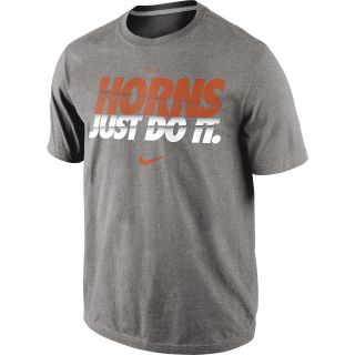 NIKE Mens Texas Longhorns Just Do It Short Sleeve T Shirt   Size 2xl, Dk.grey