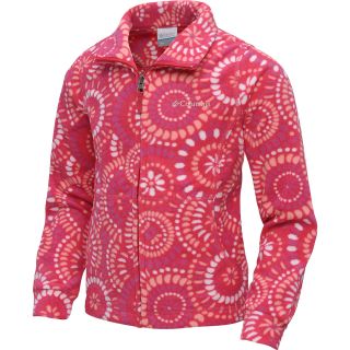 COLUMBIA Girls Explorers Delight Printed Fleece Jacket   Size Xl, Bright Rose