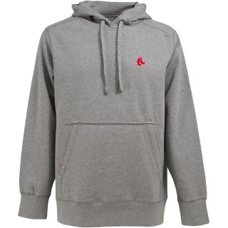Antigua Mens Boston Red Sox Signature Hooded Gray Pullover Sweatshirt   Size