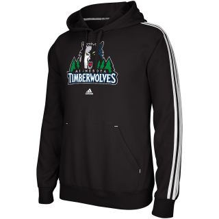 adidas Mens Minnesota Timberwolves Primary Logo 3 Stripe Hoody   Size Medium,