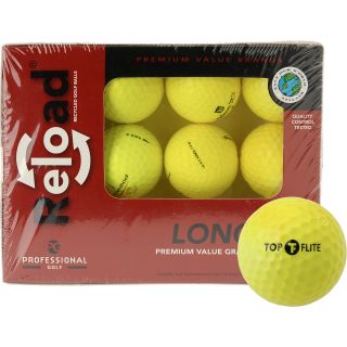 RELOAD Assorted Recycled Long Golf Balls   12 Pack, Yellow