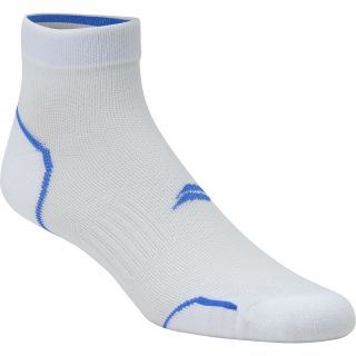 SOF SOLE Fit Performance Running Low Cut Socks   Size Medium, White/royal