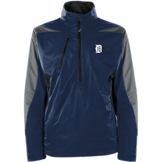 Antigua Mens Detroit Tigers Discover Long Sleeve 1/2 Zip Pullover   Size