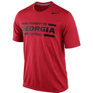 NIKE Mens Georgia Bulldogs Practice Legend Short Sleeve T Shirt   Size Large,