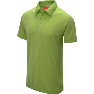 PUMA Mens Tech Golf Polo   Size Large, Lime Green