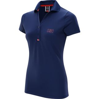 HELLY HANSEN Womens Skagen Short Sleeve Polo   Size Xl, Evening Blue