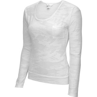 THE NORTH FACE Womens Be Calm Long Sleeve T Shirt   Size Medium, White