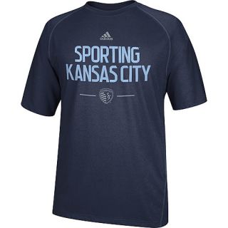 adidas Mens Sporting Kansas City Authentic ClimaLite Short Sleeve T Shirt  