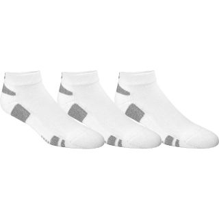 UNDER ARMOUR HeatGear Trainer Low Cut Socks   3 Pack   Size Medium, White