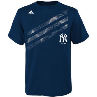 adidas Youth New York Yankees Laser Field Short Sleeve T Shirt   Size Large
