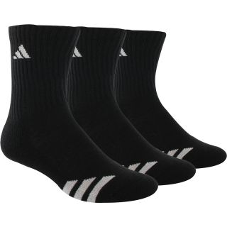 adidas 3PK Striped Crew Socks   Size Youth Medium, Black/white (5123939)
