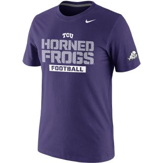 NIKE Mens TCU Horned Frogs Practice Team Issue Cotton Short Sleeve T Shirt  