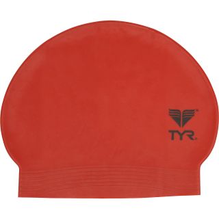 TYR Latex Swim Cap, Red