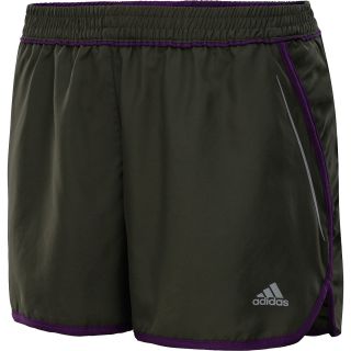 adidas Womens Sequencials 4 Running Shorts   Size Small, Earth Green/purple
