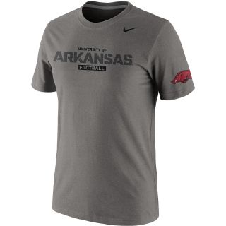 NIKE Mens Arkansas Razorbacks Football Short Sleeve T Shirt   Size Medium