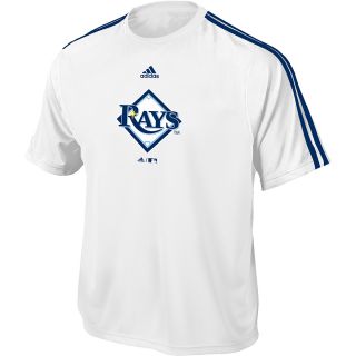 adidas Youth Tampa Bay Rays Team Logo White Diamond T Shirt   Size Small, White