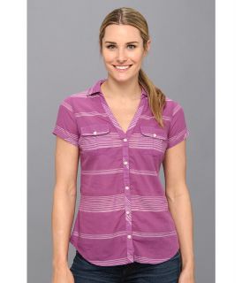 Columbia Sun Drifter S/S Shirt Womens Short Sleeve Button Up (Purple)