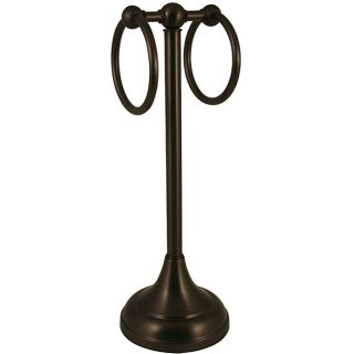 Solid Brass Countertop 2 ring Guest Towel Holder