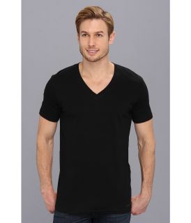 Calvin Klein Underwear Dual Tone S/S V Neck U3075 Mens T Shirt (Black)