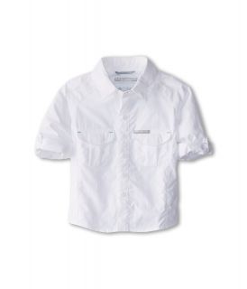 Columbia Kids Silver Ridge L/S Shirt Girls Long Sleeve Button Up (White)