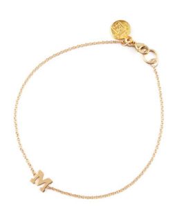 Gold Block Initial Bracelet   Zoe Chicco