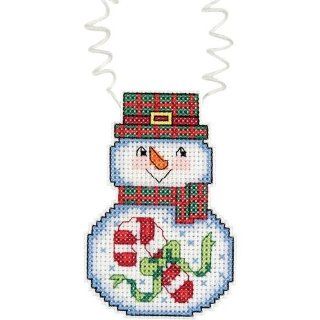Janlynn Cross Stitch Kit, Snowman with Candy Cane