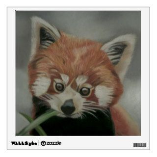 Red Panda Pastel Painting Wall Decal