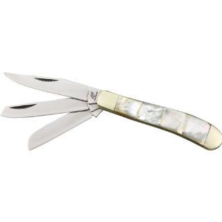 Frost Cutlery & Knives OC532MOP3 Ocoee River Trapper Pocket Knife with Mother Of Pearl Handles  Sports & Outdoors