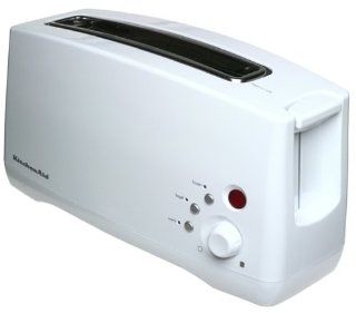 KitchenAid KTT460WH 2 Slice, Single Slot Digital Toaster with Bagel, Warm, and Frozen Functions, White Kitchen & Dining