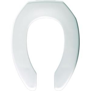 STA TITE Elongated Open Front Toilet Seat in White 295CT 000