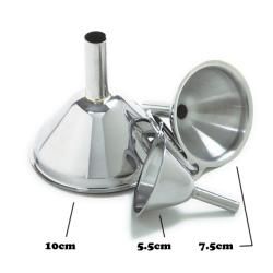 Stainless Steel 10 cm Spout Spice Funnels (Set of 4) Kitchen Gadgets