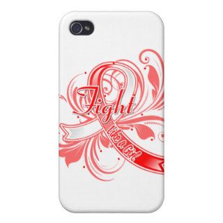 Aplastic Anemia Fight Like a Girl Flourish Cases For iPhone 4