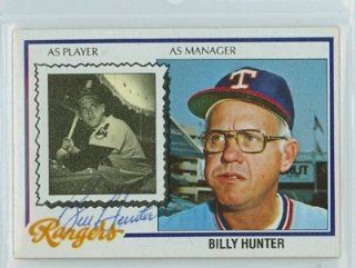 Billy Hunter AUTO 1978 Topps #548 Rangers Bulk Auction Lot Break Sports Collectibles