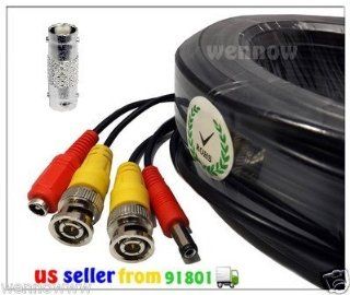 WennoW 100FT Extension BNC Male Cable for Q see Indoor Outdoor CCTV security camera kit QT548 841 5  Surveillance Camera Cables  Camera & Photo