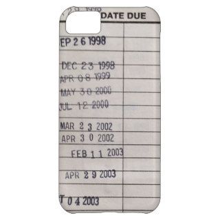 Vintage Library Due Date Cards iPhone 5C Cover