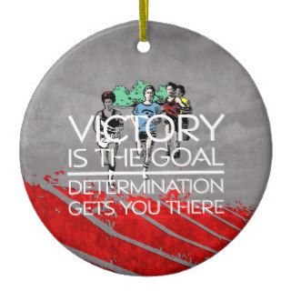 TOP Track Victory Slogan Christmas Tree Ornament