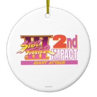 Street Fighter III 2nd Impact Logo Christmas Tree Ornaments
