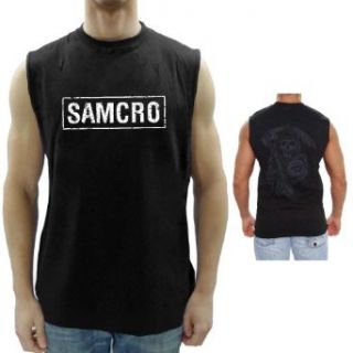 Sons Of Anarchy Samcro Boxed Reaper Black Adult Muscle Sleeveless T Shirt Clothing