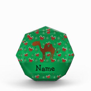 Personalized name camel green candy canes bows awards