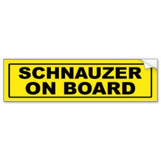 Schnauzer on Board Bumper Sticker