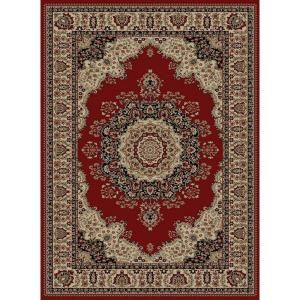 Tayse Rugs Sensation Red 5 ft. 3 in. x 7 ft. 3 in. Traditional Area Rug 4700  Red  5x8