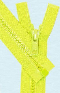8" Vislon Zipper ~ YKK #5 Molded Plastic ~ Separating   535 Neon Green (1 Zipper / Pack)
